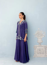 NAZM SHARARA SET - DEEP INDIGO