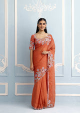AARZOO SAREE - BURNT ORANGE