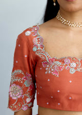 ZIYA BLOUSE - BURNT ORANGE