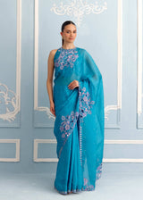 AARZOO SAREE - CERULEAN BLUE