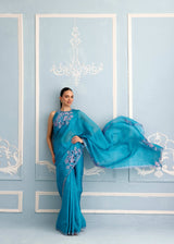 AARZOO SAREE - CERULEAN BLUE