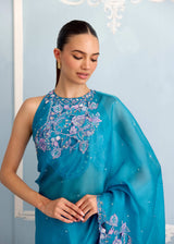 AARZOO SAREE - CERULEAN BLUE
