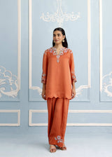 NAYAB FARSHI SET - BURNT ORANGE