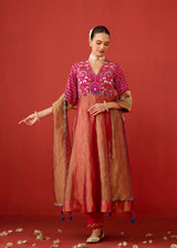 ZARIN ANARKALI SET - RED