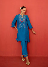 NURA KURTA SET - CERULEAN BLUE
