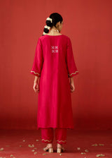 ZOYA KURTA SET - RED