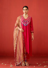 ZOYA KURTA SET - RED