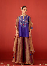 ABEER SHARARA SET - PURPLE
