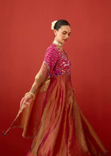 ZARIN ANARKALI SET - RED