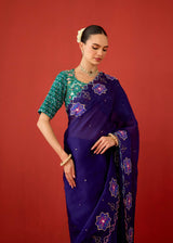 ZOHRA SAREE - PURPLE
