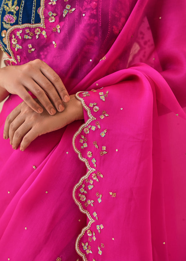 Nargis Saree - Magenta