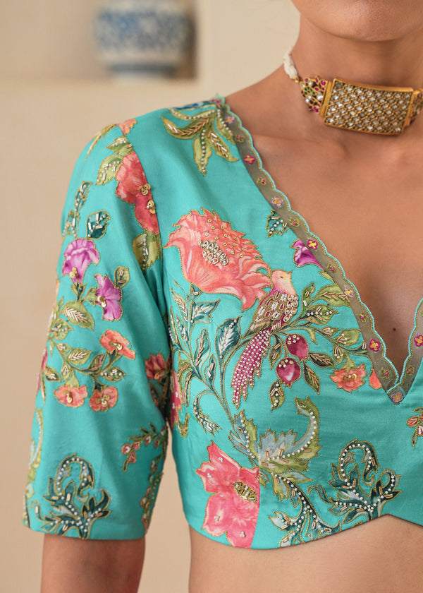 Fiza Blouse - Turquoise