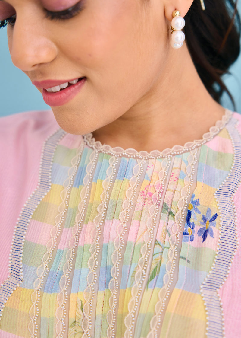 NIVA KURTA SET - SOFT PINK