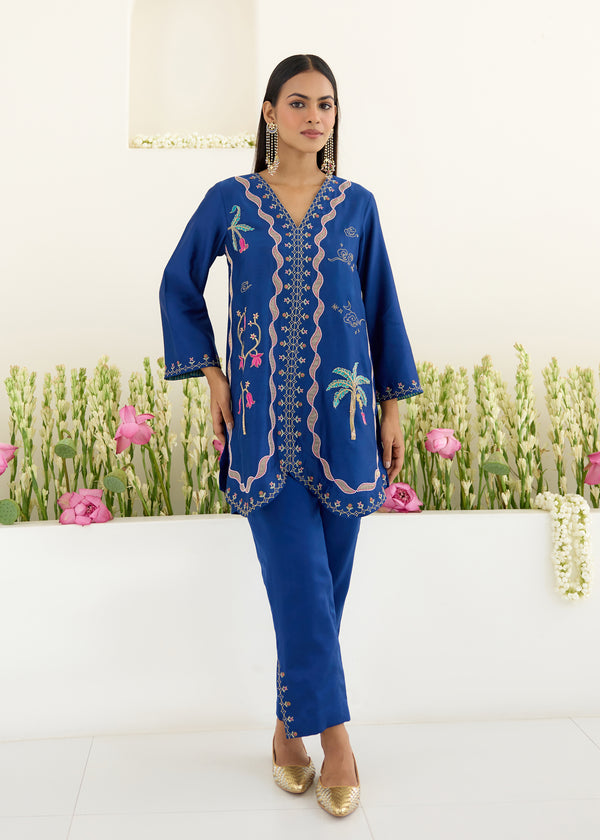 SIARA CO-ORD SET-NAVY BLUE