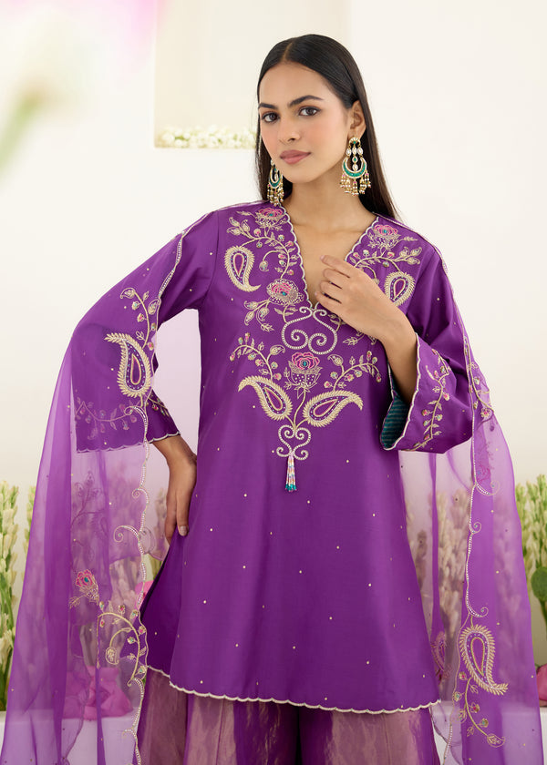 KAYA SHARARA SET -JAAMUN-WITH DUPATTA