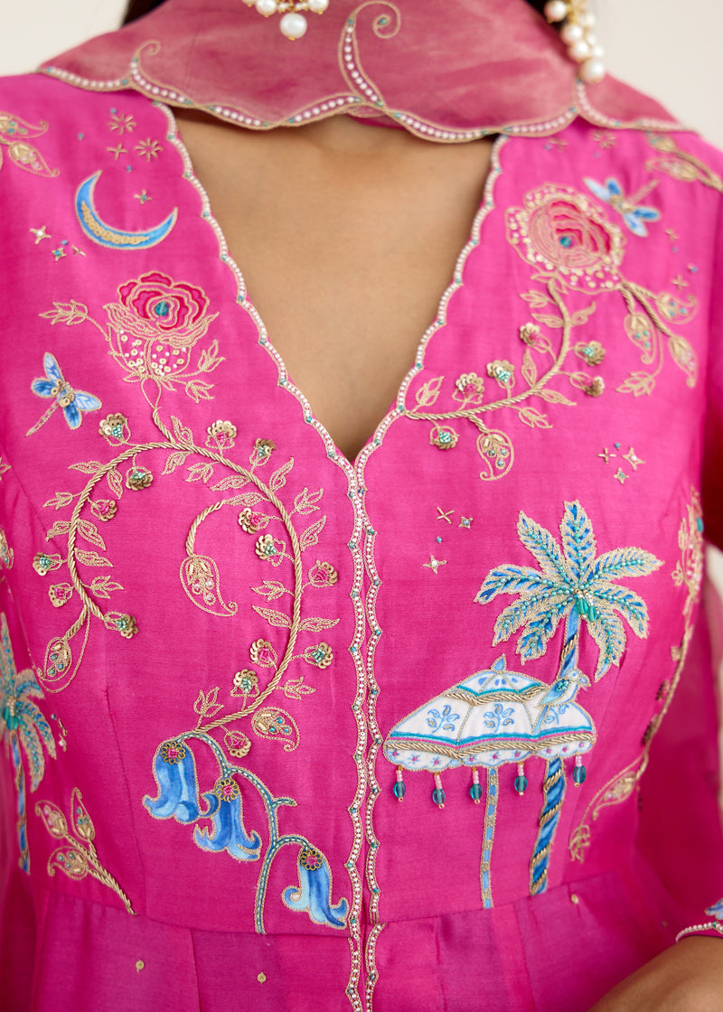 INAYA ANARKALI SET-PINK