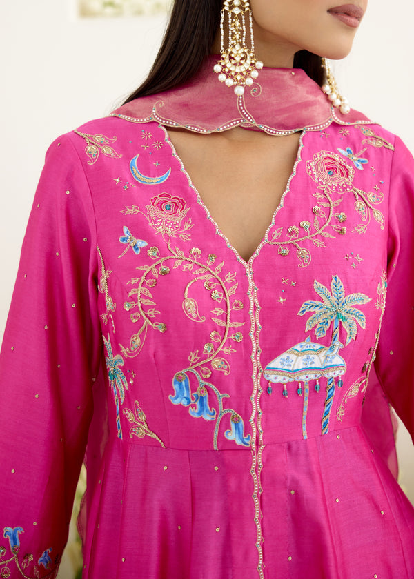 INAYA ANARKALI SET-PINK
