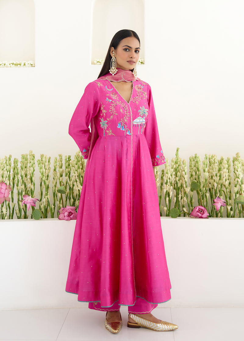 INAYA ANARKALI SET-PINK