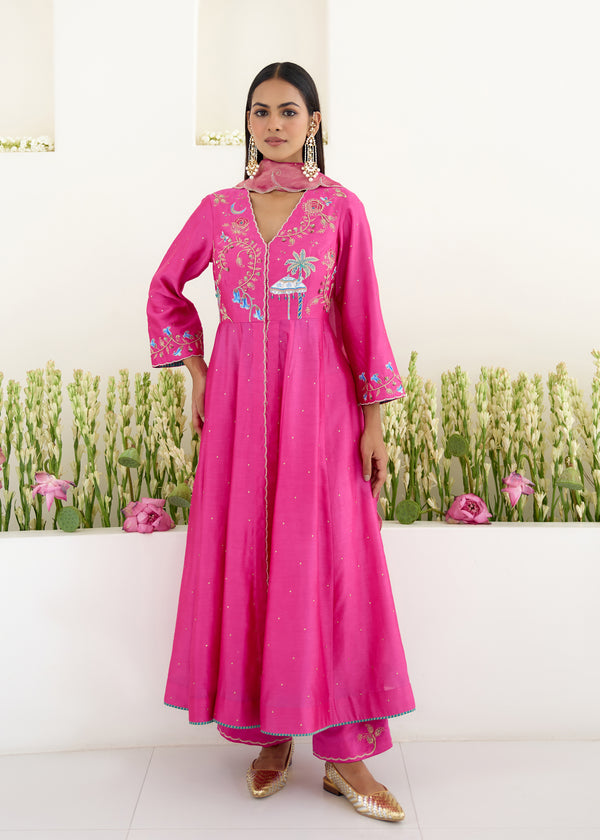 INAYA ANARKALI SET-PINK
