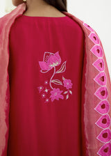 NELLI KURTA SET - VERMILION RED