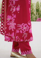 NELLI KURTA SET - VERMILION RED