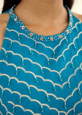 RUYA BLOUSE-PEACOCK BLUE