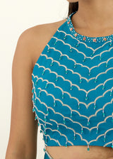 RUYA BLOUSE-PEACOCK BLUE