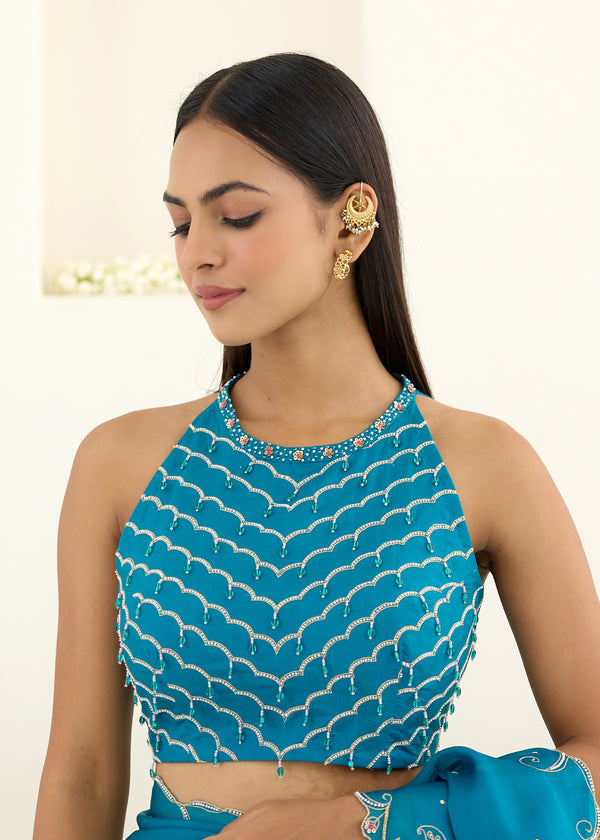 RUYA BLOUSE-PEACOCK BLUE