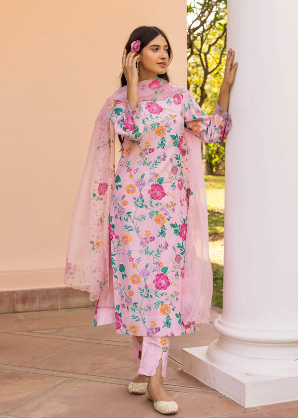 Seri Kurta Set - Soft Pink