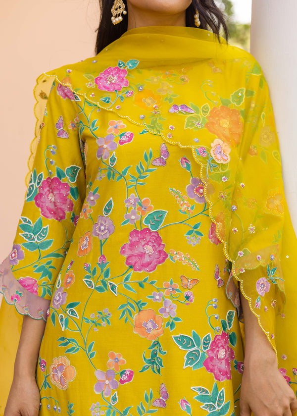 Seri Kurta Set - Mustard Yellow