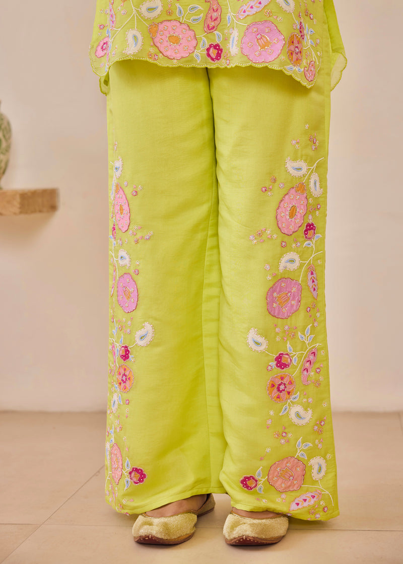 LIZA CO-ORD SET - PEAR GREEN