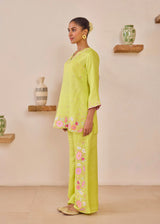 LIZA CO-ORD SET - PEAR GREEN