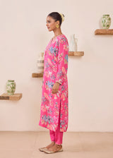 FIZA KURTA SET WITH DUPATTA - PINK