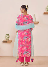FIZA KURTA SET WITH DUPATTA - PINK