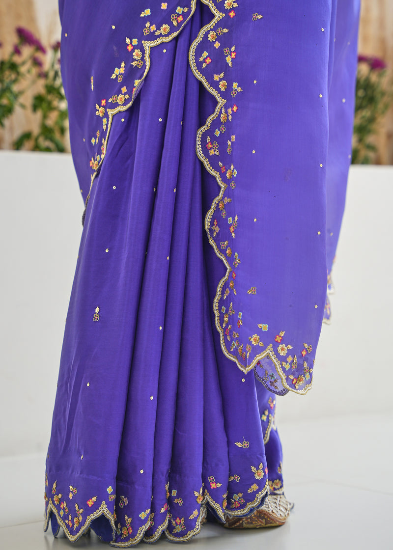 Nargis Saree Feeha Blouse - Royal Purple