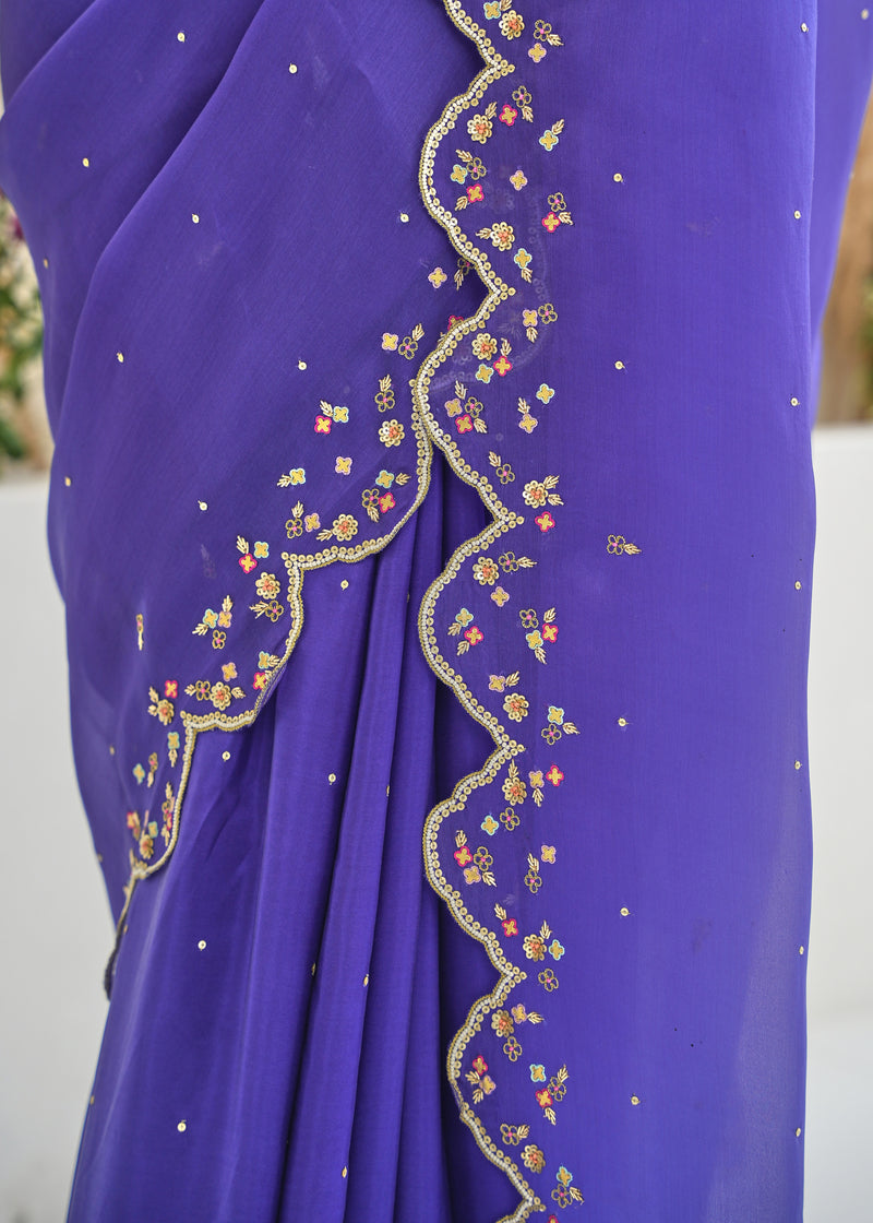 Nargis Saree - Royal Purple