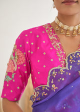 Nargis Saree Feeha Blouse - Royal Purple