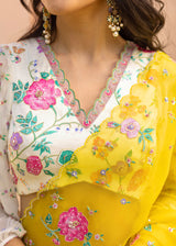 Avril Saree Maya Blouse Set - Mustard Yellow