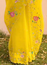 Avril Saree Maya Blouse Set - Mustard Yellow