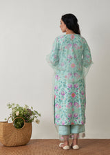 HANNA KHAN IN OUR Sia Kurta Set - Sage Green
