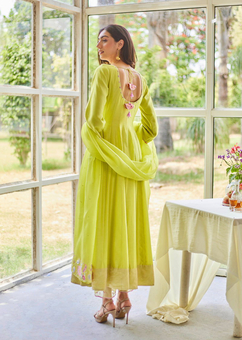 AELIA ANARKALI SET - PEAR GREEN