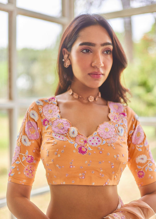 GISELE BLOUSE - TANGERINE ORANGE