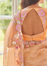 Priyamani in our Asra Saree Gisele Blouse Set - Peach Gold