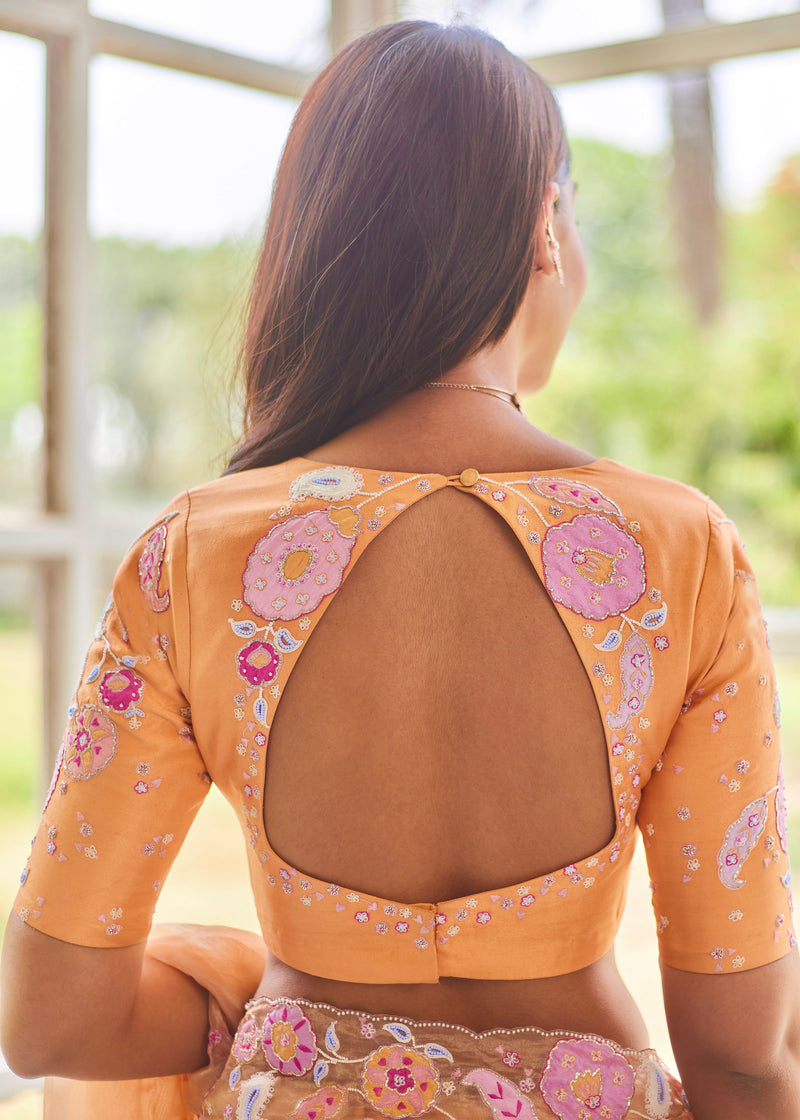 GISELE BLOUSE - TANGERINE ORANGE