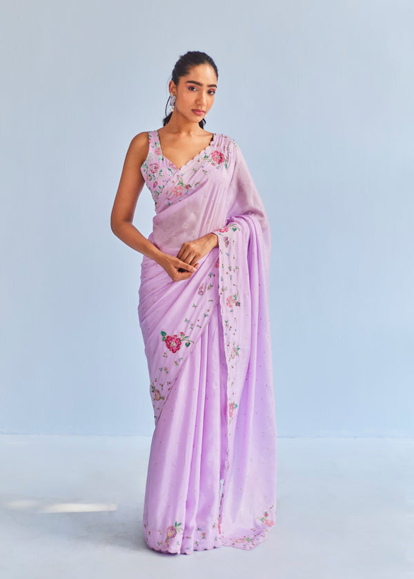 Neha Shetty in our Iva saree Blouse Set - Mauve