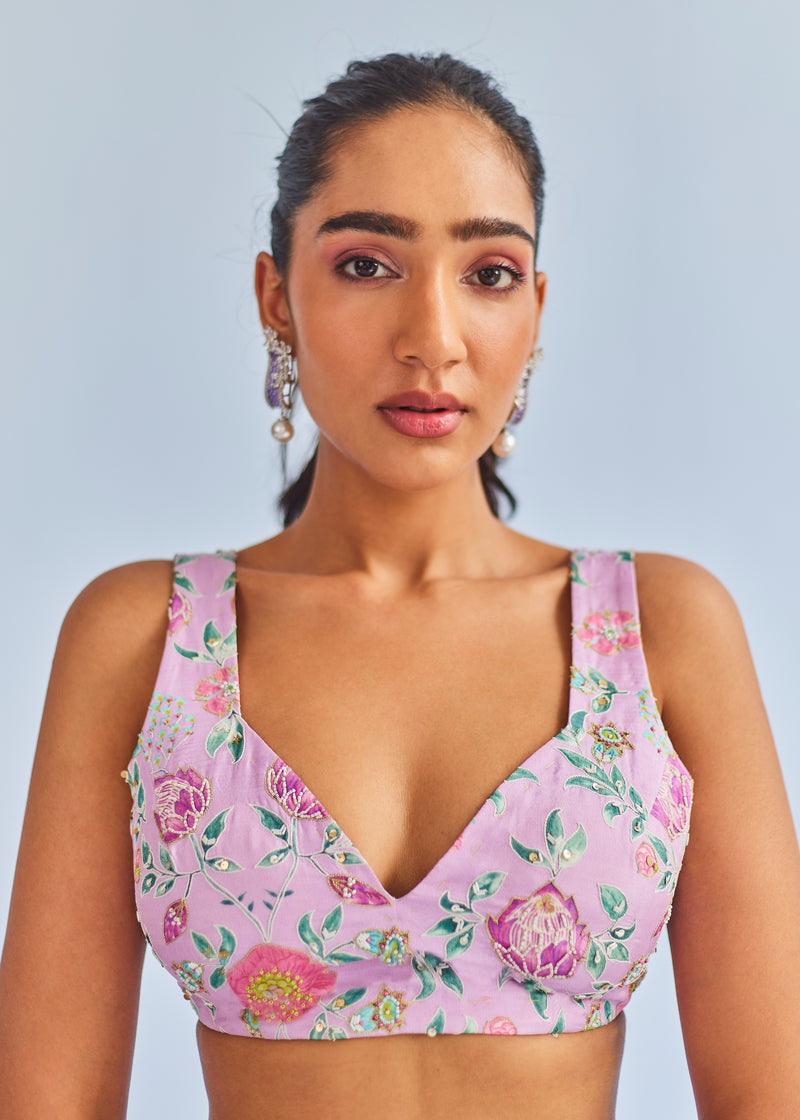 Neha Shetty in our Iva saree Blouse Set - Mauve
