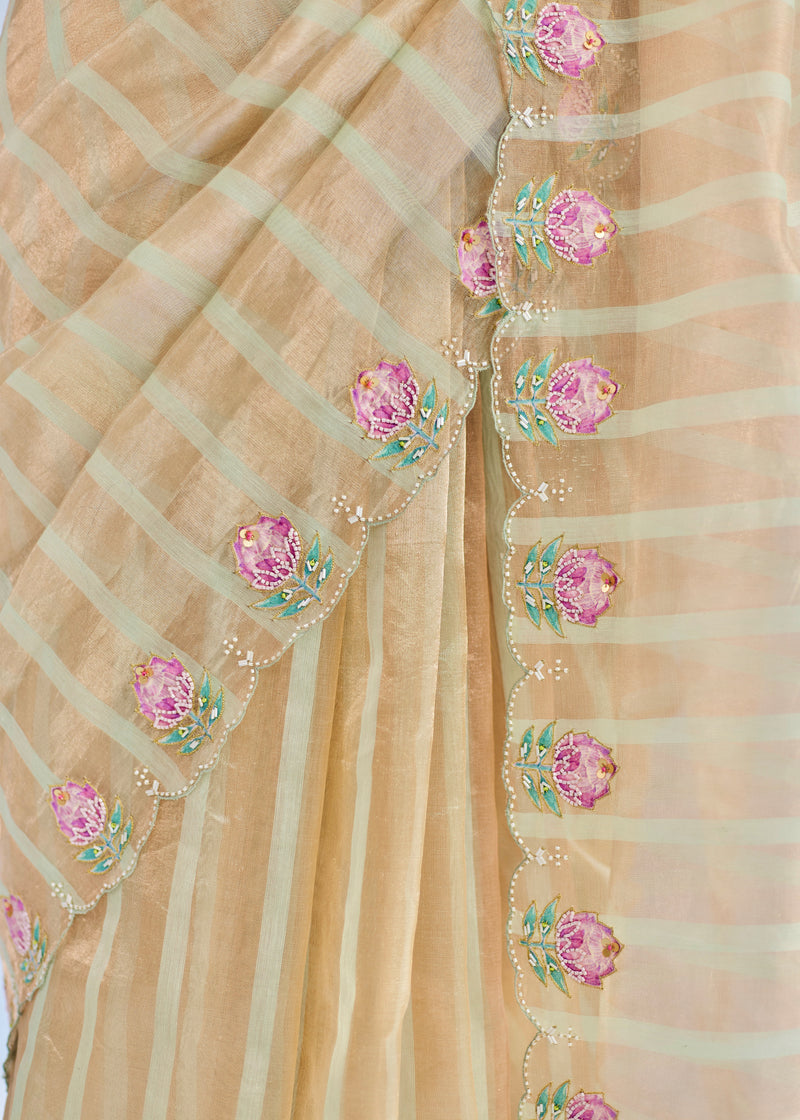 INEJ ICHIKA SAREE - SAGE GREEN