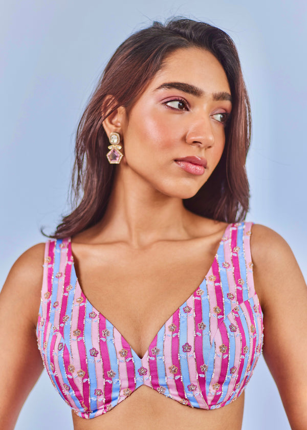 EZZA SLEEVELESS BLOUSE - MULTICOLOURED