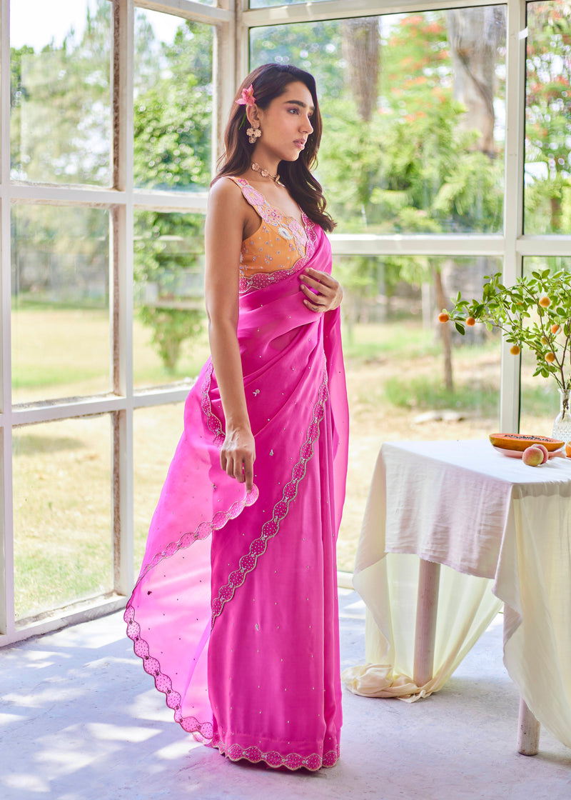 AKIRA SAREE - FUSCHIA PINK