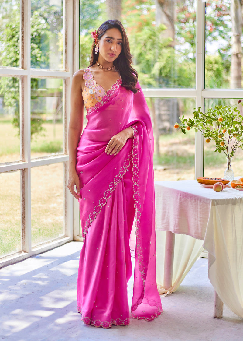 AKIRA SAREE - FUSCHIA PINK